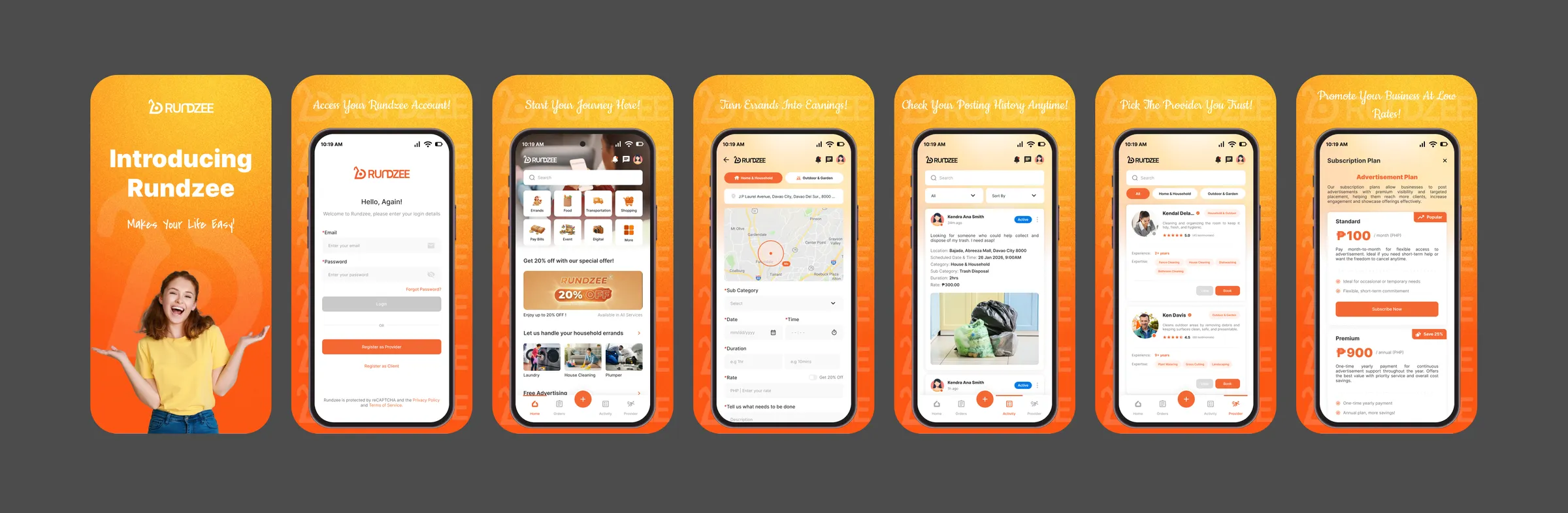 Rundzee PH customer app store screenshots